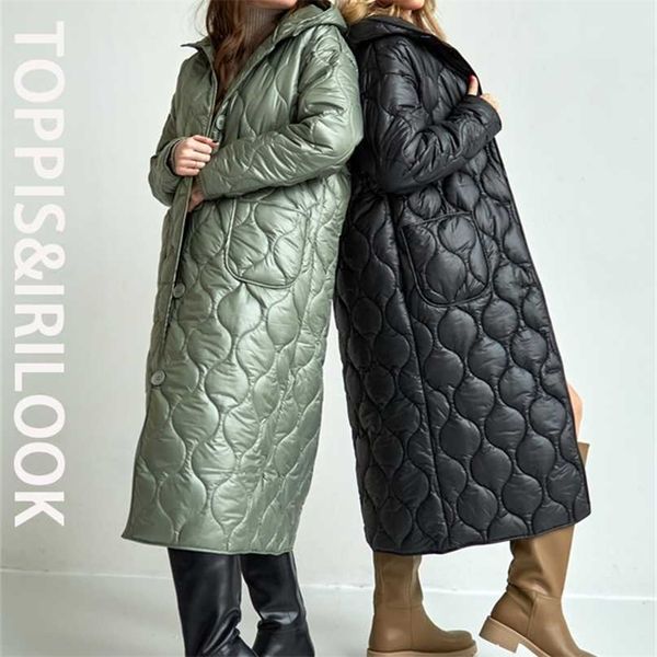 ies autumn winter long coat jacket women's hooded warm parkas hight quality female casual outwear 211216, Black
ies autumn winter long coat jacket women's hooded warm parkas hight quality female casual outwear 211216, Black