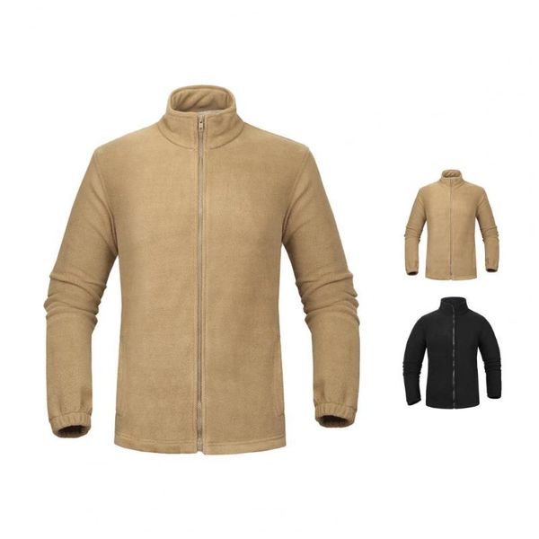 men's jackets autumn winter men stand collar long sleeve plush warm coat zip jacket outerwear, Black;brown
men's jackets autumn winter men stand collar long sleeve plush warm coat zip jacket outerwear, Black;brown