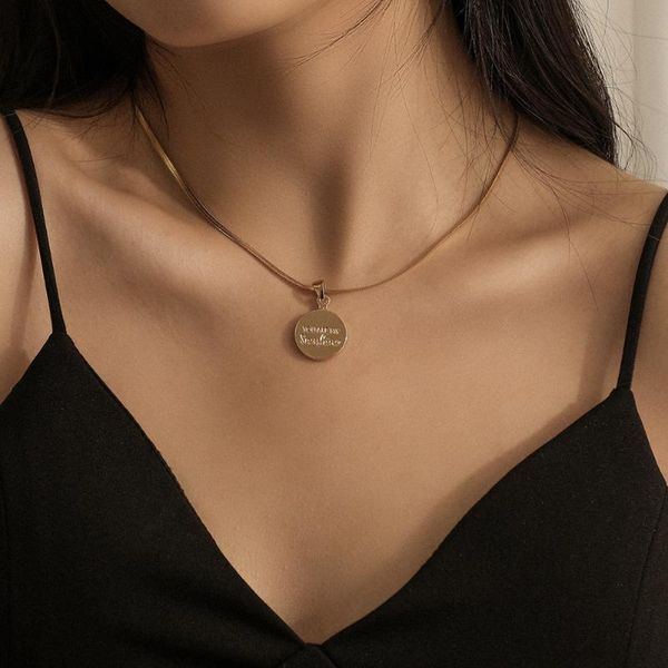 chains 2021 european and american fashion simple letter round brand you are my sunshine pendant chain necklace, Silver
chains 2021 european and american fashion simple letter round brand you are my sunshine pendant chain necklace, Silver