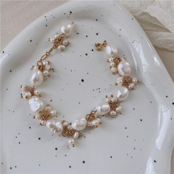 link, chain fashion retro baroque women's pearl bracelet french style trendy personality temperament jewelry wholesale, Black
link, chain fashion retro baroque women's pearl bracelet french style trendy personality temperament jewelry wholesale, Black