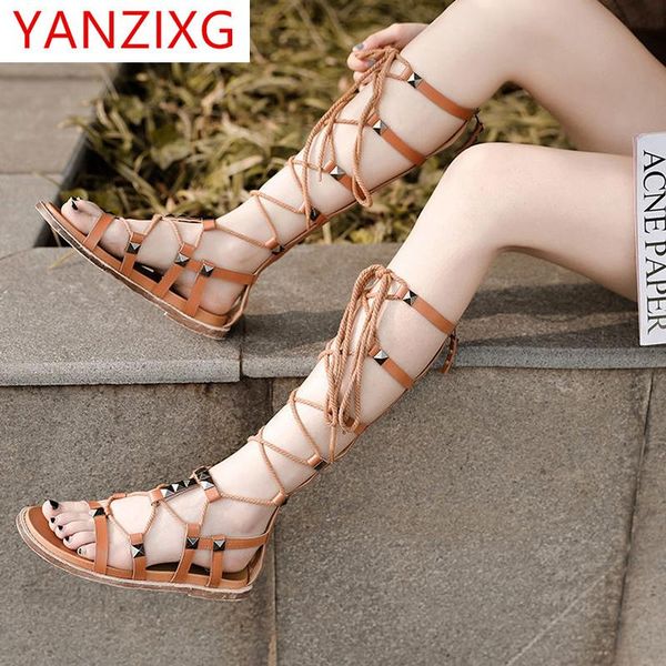 sandals 2021 summer fashion round toe women high lace-up open women's casual comfortable leather flat shoes, Black
sandals 2021 summer fashion round toe women high lace-up open women's casual comfortable leather flat shoes, Black