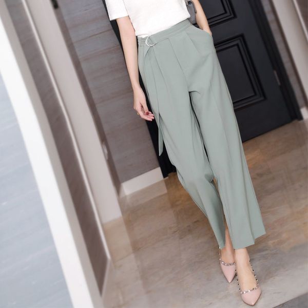 spring and summer casual pants straight suit pants long legs ladies high waist trousers temperament ribbon pants women 210522, Black;white
spring and summer casual pants straight suit pants long legs ladies high waist trousers temperament ribbon pants women 210522, Black;white