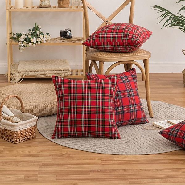 cushion/decorative pillow 45x45cm christmas red plaid cushion cover living room bedroom simple geometric pattern home decoration
cushion/decorative pillow 45x45cm christmas red plaid cushion cover living room bedroom simple geometric pattern home decoration