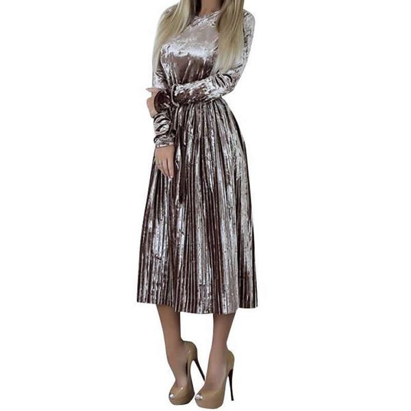 casual dresses pleated one-piece woman dress autunmn elegant with belt plain dyed female long solid color sleeve vestidos, Black;gray
casual dresses pleated one-piece woman dress autunmn elegant with belt plain dyed female long solid color sleeve vestidos, Black;gray