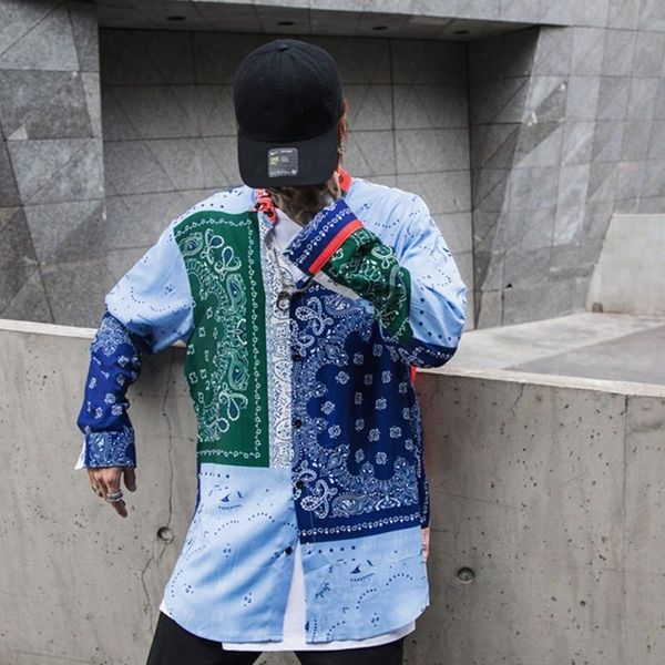 men's casual shirts high street hip hop mens baggy vintage folk floral printed streetwear loose fashion male long sleeve, White;black
men's casual shirts high street hip hop mens baggy vintage folk floral printed streetwear loose fashion male long sleeve, White;black