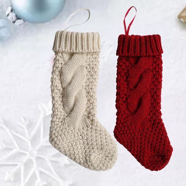 christmas decorations hand knitted gift bag socks candy decorative stocking hanging ornament closet door window decoration1
christmas decorations hand knitted gift bag socks candy decorative stocking hanging ornament closet door window decoration1