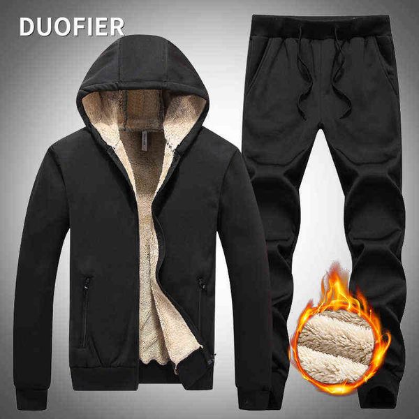2021 man hooded jacket + sweatpants 2 pieces set winter thick warm tracksuit sport coat sweatsuit casual men clothing track suit g1209, Gray
2021 man hooded jacket + sweatpants 2 pieces set winter thick warm tracksuit sport coat sweatsuit casual men clothing track suit g1209, Gray