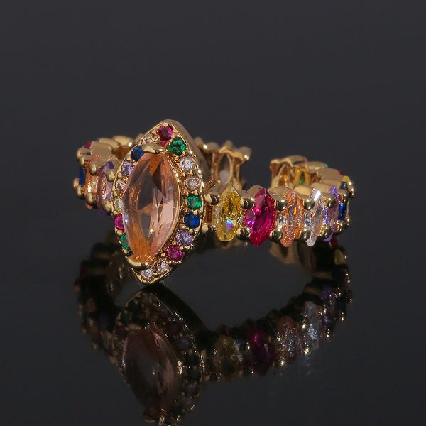 fashion ringluxury jewelry ins men/women cool wind hand ornament copper plated real gold inlaid open color diamond zircon female, Silver
fashion ringluxury jewelry ins men/women cool wind hand ornament copper plated real gold inlaid open color diamond zircon female, Silver