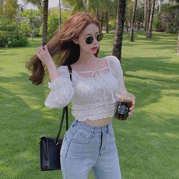 puff sleeve square collar womens shirt summer short blusas ropa de mujer, White
puff sleeve square collar womens shirt summer short blusas ropa de mujer, White