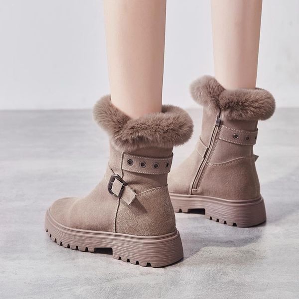 boots tide snow women's winter shoes warm soft thicken plush ankle with buckle non-slip sole side zipper black khaki
boots tide snow women's winter shoes warm soft thicken plush ankle with buckle non-slip sole side zipper black khaki