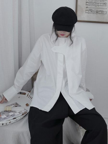 women's blouses & shirts superaen 2021 fashion asymmetric loose shirt janpan style dark japanese casual streetwear for girls summer, White
women's blouses & shirts superaen 2021 fashion asymmetric loose shirt janpan style dark japanese casual streetwear for girls summer, White