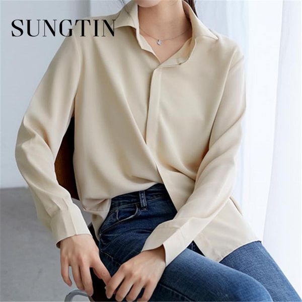 sungtin casual soft women chiffon blouse shirt elegant ol spring autumn female white simple long sleeve shirts office lady women's blou
sungtin casual soft women chiffon blouse shirt elegant ol spring autumn female white simple long sleeve shirts office lady women's blou