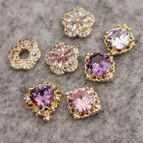 nail art decorations 2pcs korean zircon charms luxury flower heart jewelry pendant for supplies crystal gems, Silver;gold
nail art decorations 2pcs korean zircon charms luxury flower heart jewelry pendant for supplies crystal gems, Silver;gold