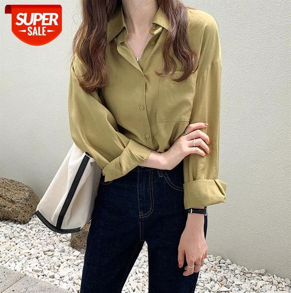 tg korean women's solid color lapel shirt female design niche loose casual 11990 #yk8t, Black;gray
tg korean women's solid color lapel shirt female design niche loose casual 11990 #yk8t, Black;gray