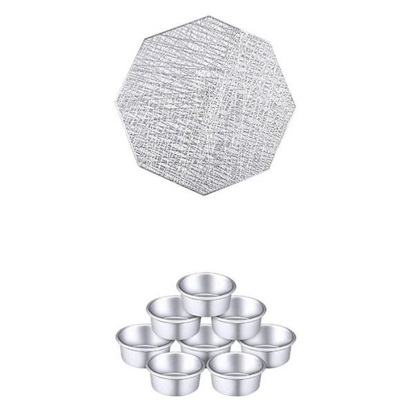 mats & pads 10 pack pressed pvc metallic hollow placemats with 4 inch round aluminum cake pan set
mats & pads 10 pack pressed pvc metallic hollow placemats with 4 inch round aluminum cake pan set