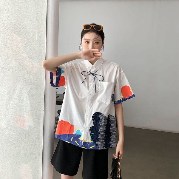 women's blouses & shirts designer white short sleeve button down for women fashion colorblock print summer collared n2zo
women's blouses & shirts designer white short sleeve button down for women fashion colorblock print summer collared n2zo