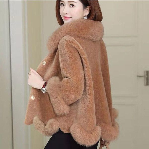 women's fur & faux coat clothing 2021 autumn winter imitation women jacket female sheep shearing grain cashmere, Black
women's fur & faux coat clothing 2021 autumn winter imitation women jacket female sheep shearing grain cashmere, Black