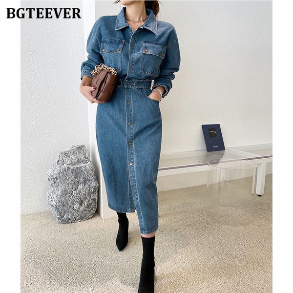 2021bgteever streetwear turn-down collar slim denim dress women chic single-breasted full sleeve women split jeans dress femme 2021, Black;gray
2021bgteever streetwear turn-down collar slim denim dress women chic single-breasted full sleeve women split jeans dress femme 2021, Black;gray