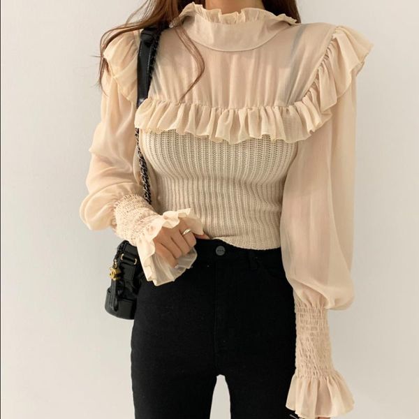 women's blouses & shirts women long puff sleeve v-neck mesh spliced knit summer short chiffon splice pullovers white tie ol blusas
women's blouses & shirts women long puff sleeve v-neck mesh spliced knit summer short chiffon splice pullovers white tie ol blusas