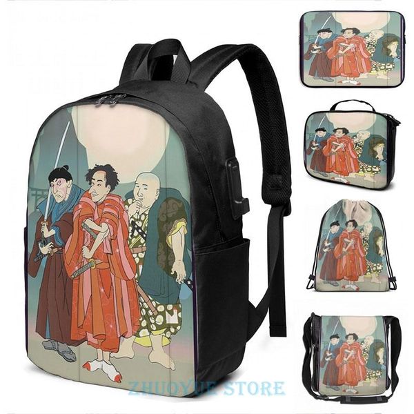 backpack funny graphic print three samurai usb charge men school bags women bag travel laptop
backpack funny graphic print three samurai usb charge men school bags women bag travel laptop