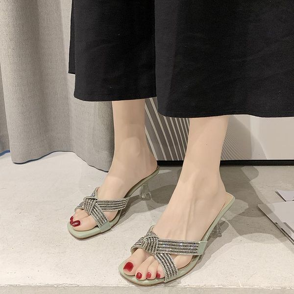 slippers sparkling crystal high heel women open toe clear sandals summer outdoor transparent heels, Black
slippers sparkling crystal high heel women open toe clear sandals summer outdoor transparent heels, Black