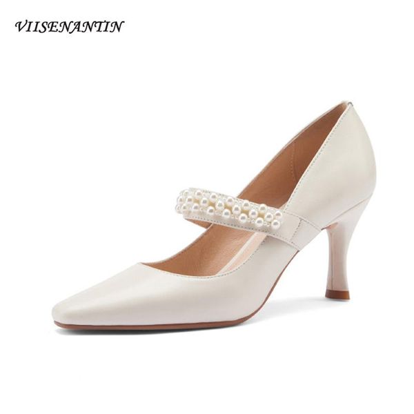 dress shoes gentle french pearl decoration high heels women's stiletto heel pumps 2021 spring cowhide shallow mouth beige single, Black
dress shoes gentle french pearl decoration high heels women's stiletto heel pumps 2021 spring cowhide shallow mouth beige single, Black