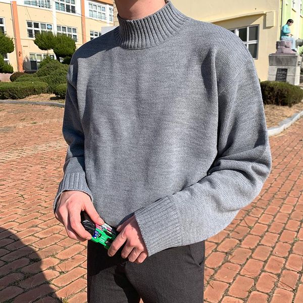men's sweaters winter half turtleneck sweater men's loose korean version of the trend thickened middle neck bottoming, White;black
men's sweaters winter half turtleneck sweater men's loose korean version of the trend thickened middle neck bottoming, White;black