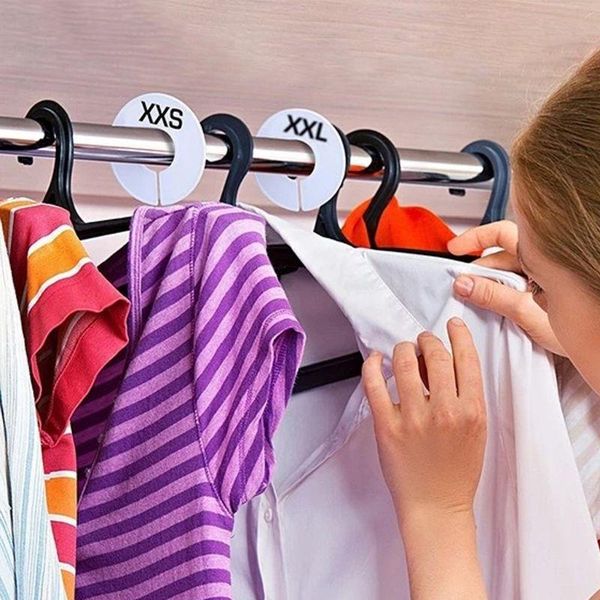 hangers & racks 20/40pcs diy clothing size dividers wardrobe round plastic clothes hanger marks j78c
hangers & racks 20/40pcs diy clothing size dividers wardrobe round plastic clothes hanger marks j78c