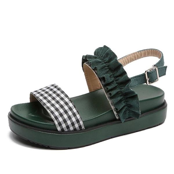 fashion flat sandals women summer thick with female students bud silk gauze beach shoes open-toed women's, Black
fashion flat sandals women summer thick with female students bud silk gauze beach shoes open-toed women's, Black