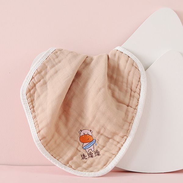 bubble gauze six layer embroidered cow pattern saliva square towel, Blue;white
bubble gauze six layer embroidered cow pattern saliva square towel, Blue;white