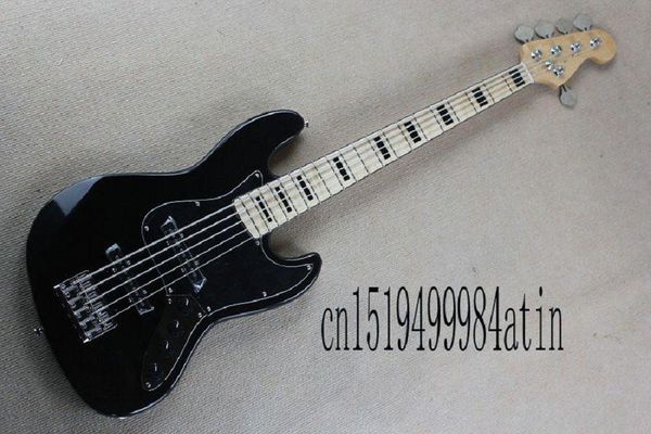 factory custom jazz black 5 string made in usa maple fingerboard electric bass guitar @32
factory custom jazz black 5 string made in usa maple fingerboard electric bass guitar @32