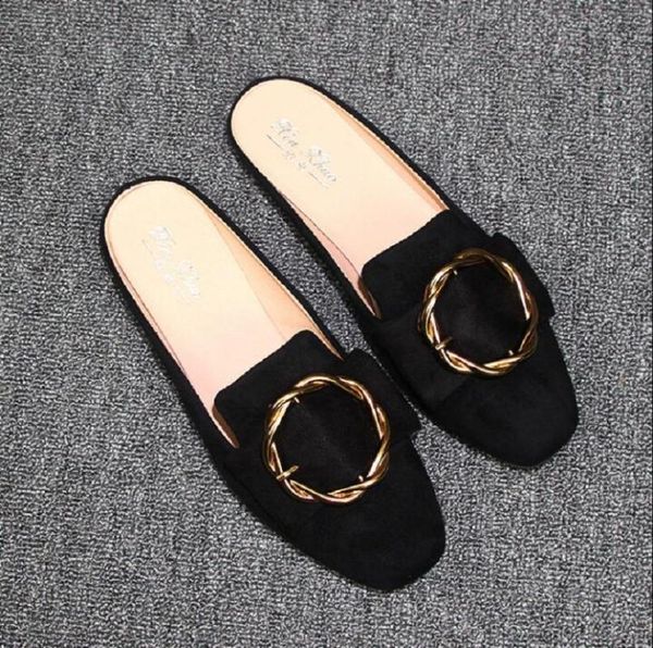 slippers autumn ladies casual flat women square toe mules shoes outside slides summer sandals big size 31-44, Black
slippers autumn ladies casual flat women square toe mules shoes outside slides summer sandals big size 31-44, Black