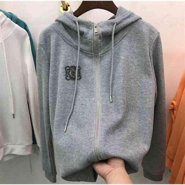korean thin hooded sweater, loose cotton embroidered cardigan, zipper, western style, age reducing, drill women's coat, long sleeve, Black
korean thin hooded sweater, loose cotton embroidered cardigan, zipper, western style, age reducing, drill women's coat, long sleeve, Black