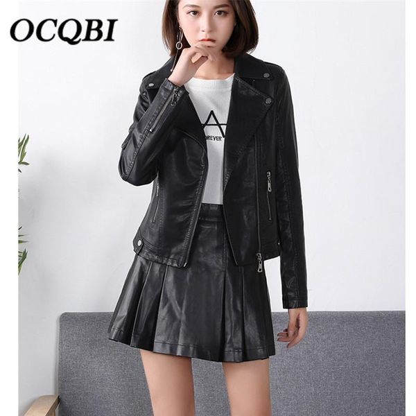 bomber motorcycle pu black jacket fashion fit zipper pocket ladies coat korean style women's jackets, Black;brown
bomber motorcycle pu black jacket fashion fit zipper pocket ladies coat korean style women's jackets, Black;brown