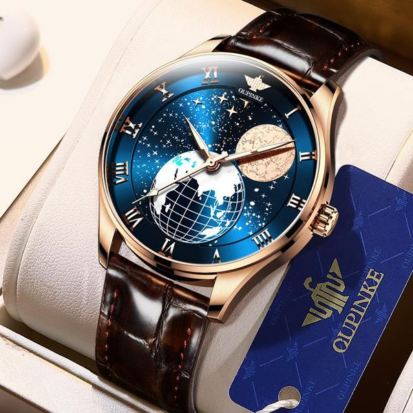 wristwatches automatic watch for men waterproof mechanical leather gold starry sky hollow tourbillon movement moon phase, Slivery;brown
wristwatches automatic watch for men waterproof mechanical leather gold starry sky hollow tourbillon movement moon phase, Slivery;brown