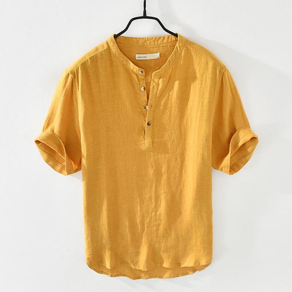 men's casual shirts pure linen short sleeve shirt for men summer japanese fashion pullover male thin slim fit button up retro clothes, White;black
men's casual shirts pure linen short sleeve shirt for men summer japanese fashion pullover male thin slim fit button up retro clothes, White;black