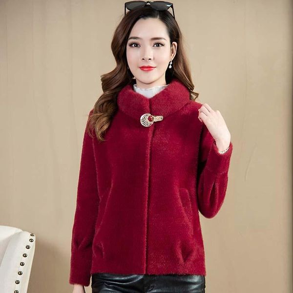 women's fur & faux lamb furry short coats outerwear woman 2021 winter plus velvet wool coat women thickening jacket, Black
women's fur & faux lamb furry short coats outerwear woman 2021 winter plus velvet wool coat women thickening jacket, Black