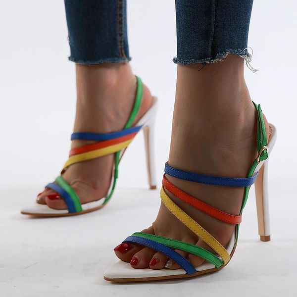 summer women sandals gladiator high heels pointed open toe ladies shoes narrow band stiletto mixed colors roman, Black
summer women sandals gladiator high heels pointed open toe ladies shoes narrow band stiletto mixed colors roman, Black
