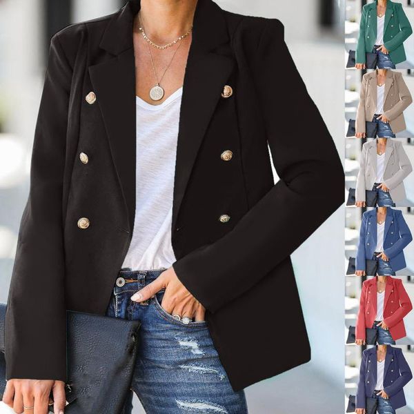 women's suits & blazers 2021 women work office lady suit slim long-sleeved temperament double-breasted casual jacket business female bl, White;black
women's suits & blazers 2021 women work office lady suit slim long-sleeved temperament double-breasted casual jacket business female bl, White;black