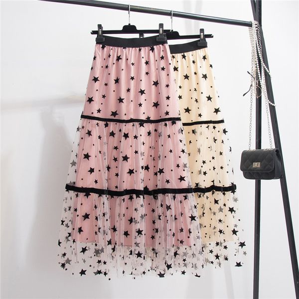 summer women mesh tulle skirts elastic high waist print long skirts female a-line maxi skirts femme 210518, Black
summer women mesh tulle skirts elastic high waist print long skirts female a-line maxi skirts femme 210518, Black