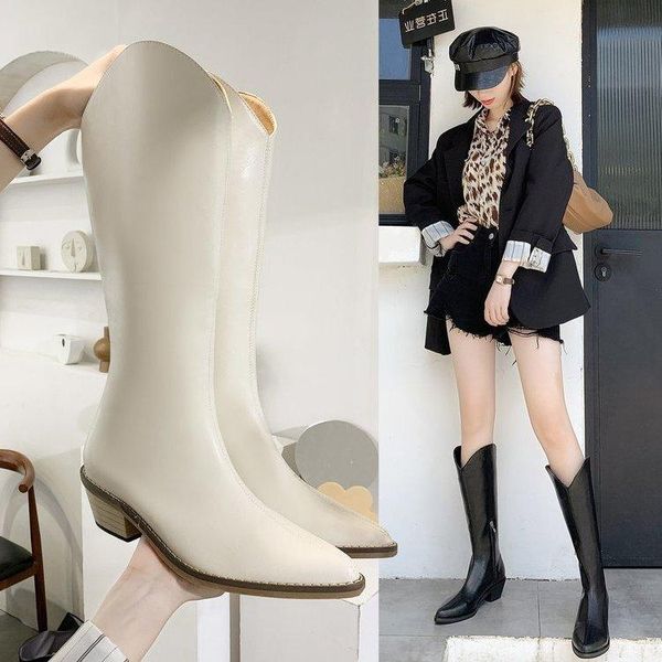 boots winter 2021 style medium heel pointed south korea east gate autumn sleeve western knight cowboy women, Black
boots winter 2021 style medium heel pointed south korea east gate autumn sleeve western knight cowboy women, Black