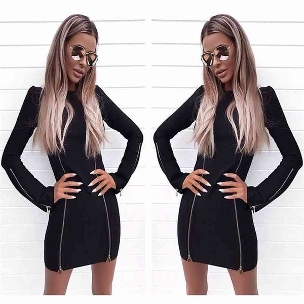 elegant autumn women black dresses o-neck front zipper long sleeve mini lady casual pack hip office wear 210517, Black;gray
elegant autumn women black dresses o-neck front zipper long sleeve mini lady casual pack hip office wear 210517, Black;gray