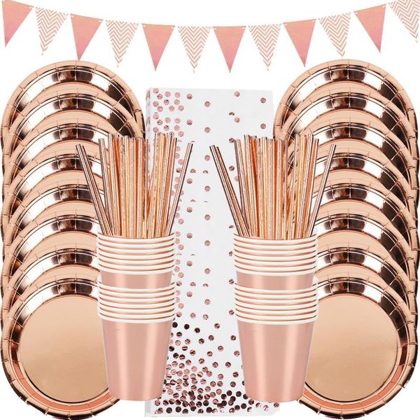 disposable dinnerware rose gold party tableware set table decoration paper cups plates straws wedding birthday supplies
disposable dinnerware rose gold party tableware set table decoration paper cups plates straws wedding birthday supplies
