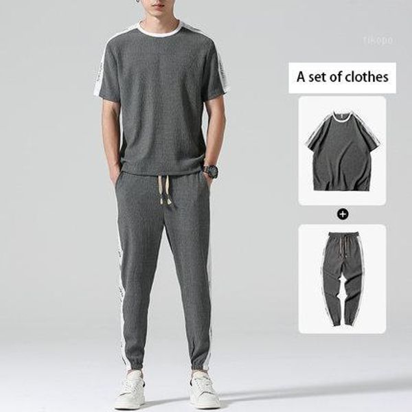 men's tracksuits pleated fabric ice silk casual sports suit summer thin section trend wild short-sleeved clothes1, Gray
men's tracksuits pleated fabric ice silk casual sports suit summer thin section trend wild short-sleeved clothes1, Gray