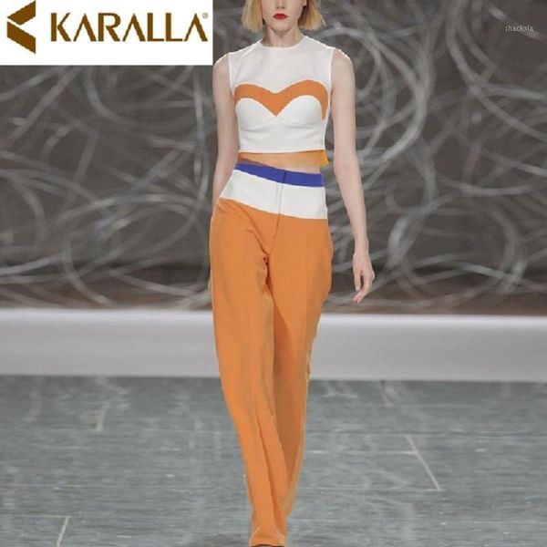 summer female o-neck sleeveless stitching color + high-waist slim trousers fashion ladies two-piece sets c1252 women's tracksuits, Gray
summer female o-neck sleeveless stitching color + high-waist slim trousers fashion ladies two-piece sets c1252 women's tracksuits, Gray