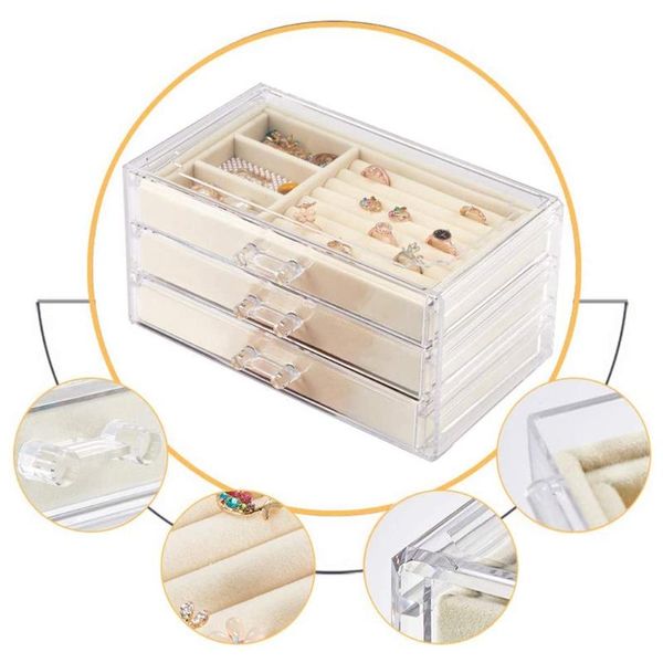 jewelry pouches, bags 40gb acrylic box suitable for women 3 drawers velvet storage ring necklace display stand tray, Pink;blue
jewelry pouches, bags 40gb acrylic box suitable for women 3 drawers velvet storage ring necklace display stand tray, Pink;blue