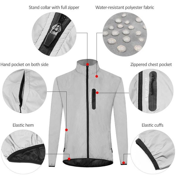 racing jackets high visibility reflective jacket coat waterproof windproof outdoor night sports running cycling, Black;red
racing jackets high visibility reflective jacket coat waterproof windproof outdoor night sports running cycling, Black;red