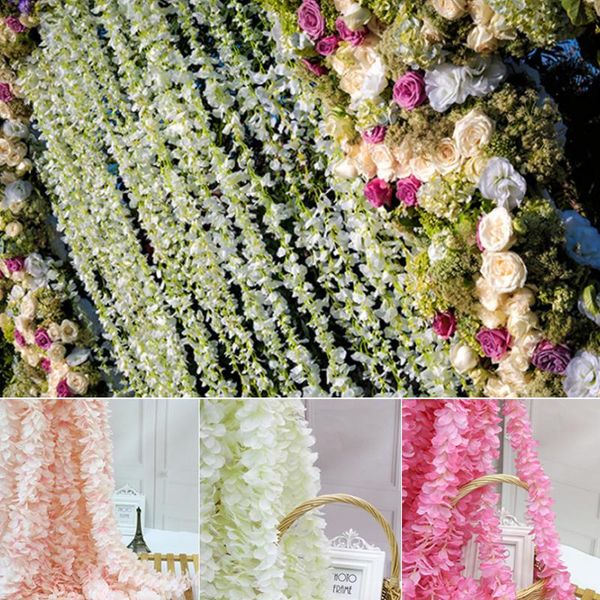 artificial wisteria flower vine 100cm single silk orchid string diy plants for home wedding wall background decor decorative flowers & wreat
artificial wisteria flower vine 100cm single silk orchid string diy plants for home wedding wall background decor decorative flowers & wreat