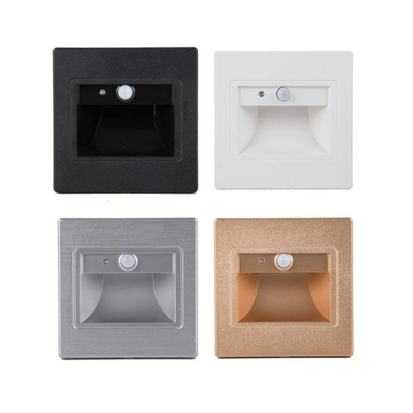 wall lamp night light sensor led stair recessed steps foyer bedroom bathroom decor motion stairway lighting