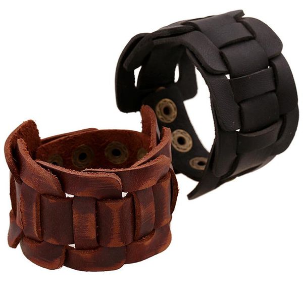tennis men cow leather bracelets punk black brown bangles wide handmade bileklik fashion male jewelry pulseira masculina adjust size, Golden;silver
tennis men cow leather bracelets punk black brown bangles wide handmade bileklik fashion male jewelry pulseira masculina adjust size, Golden;silver